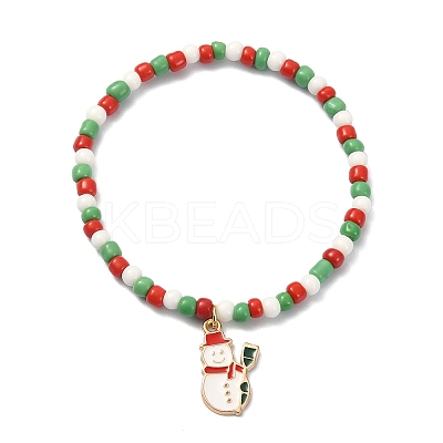 5Pcs 5 Style Glass Seed Stretch Bracelets Set BJEW-TA00274-1