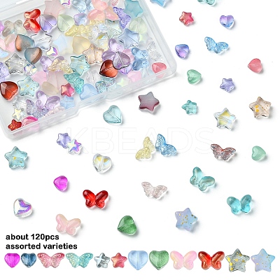 120Pcs 6 Styles Glass Beads GLAA-YW0003-99-1