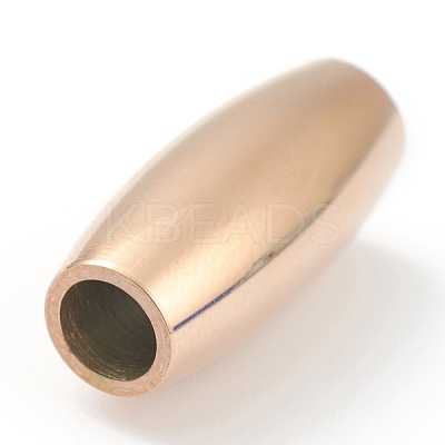 Ion Plating(IP) 304 Stainless Steel Magnetic Clasps with Glue-in Ends STAS-O148-08A-RG-1