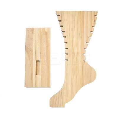 Leg Shaped Wood Anklet Display Stands WD-CBA482F-01B-1