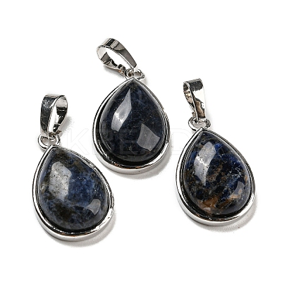 Natural Obsidian Pendants G-I358-B22-1