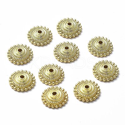 Rack Plating Alloy Beads PALLOY-D024-12G-1