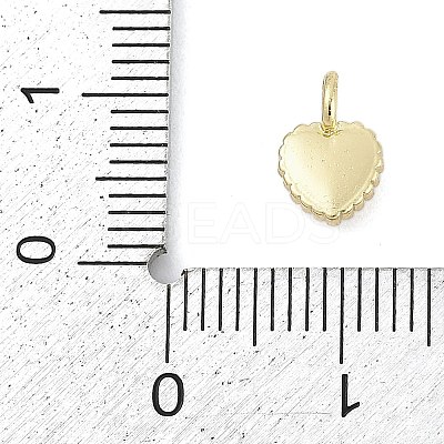 Brass Micro Pave Clear Cubic Zirconia Charms KK-G522-52G-1