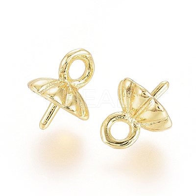 Brass Peg Bails Pendants KK-G389-31G-1