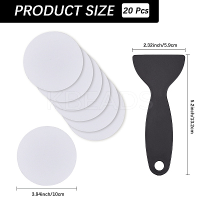Flat Round PEVA Bathtub Non-Slip Stickers AJEW-CN0003-85A-1