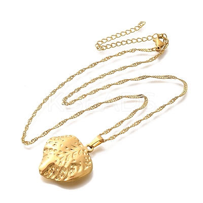 Summer Beach 304 Stainless Steel Pendant Rope Chain Necklaces for Women LS-STAS-Z108-01G-03-1