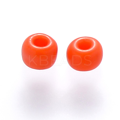 8/0 Baking Paint Glass Round Seed Beads SEED-S036-01B-01-1