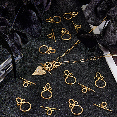 10Pcs 304 Stainless Steel Toggle Clasps STAS-BBC0008-32G-1