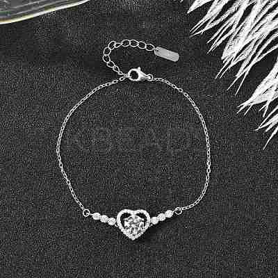 925 Sterling Silver Link Bracelets BJEW-D346-05C-P-1