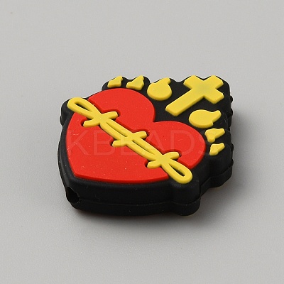 Food Grade Eco-Friendly Silicone Focal Beads LS-SIL-WH0018-13B-1