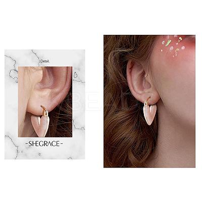 Enamel Heart Hoop Earrings JE1108A-1