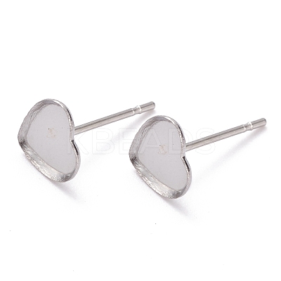 Non-Tarnish 304 Stainless Steel Stud Earring Settings LS-X-STAS-J032-13-1