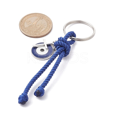Cross & Evil Eye Zinc Alloy Enamel Pendants Keychains KEYC-JKC00609-01-1