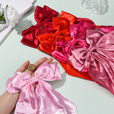 5Pcs 5 Colors Bowknot Polyester Hair Barrettes PHAR-SP0001-18A-1
