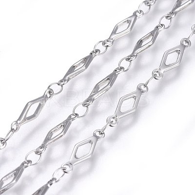Tarnish Resistant 304 Stainless Steel Link Chains STAS-P219-36-1