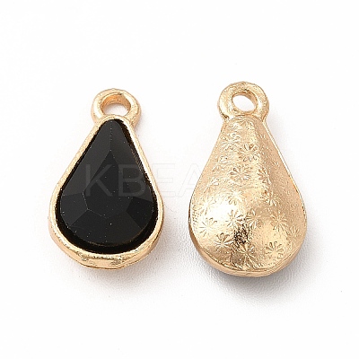 Faceted Glass Rhinestone Pendants FIND-G049-01G-07-1