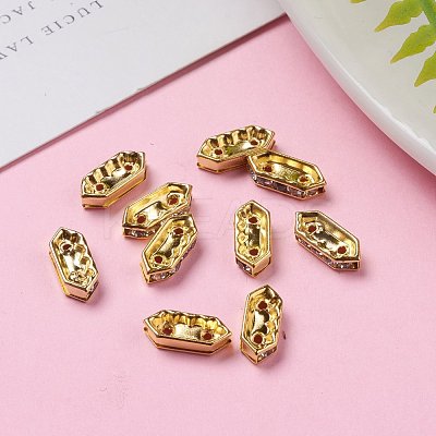 Brass Middle East Rhinestone Bridge Spacers RSB021NF-3-1