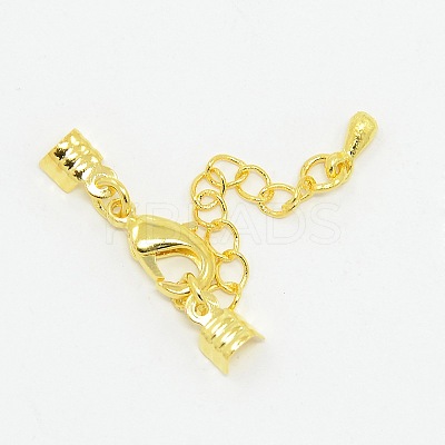 Golden Brass Chain Extender X-KK-A087-G-NR-1