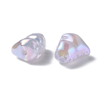 UV Plating Rainbow Iridescent Acrylic Beads PACR-M003-15D-1