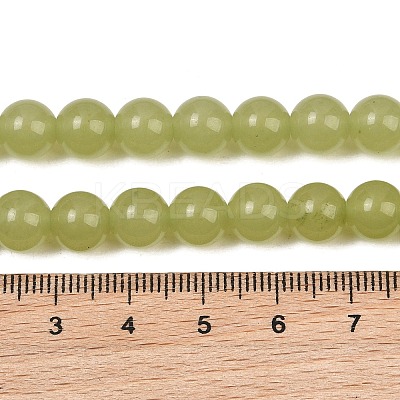 Natural Dyed White Jade Beads Strands GG-CBAEB22-B01-8mm-05-1