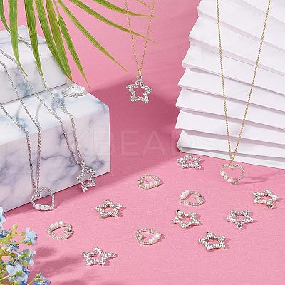 24Pcs 4 Style Alloy Pendants ALRI-FH0001-07-1