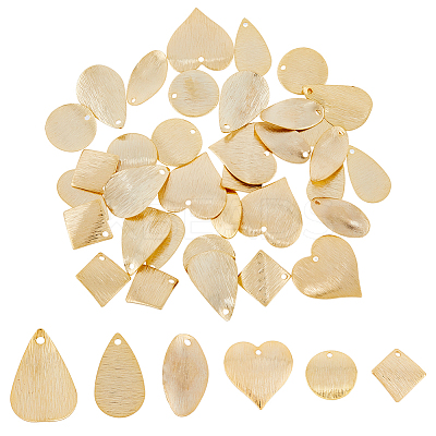 36Pcs 6 Style Brass Charms KK-FH0004-98-1