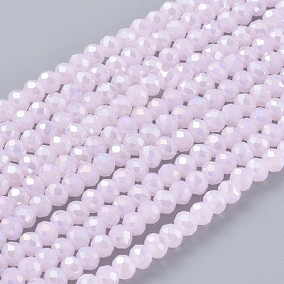 Electroplate Glass Beads Strands EGLA-A034-P3mm-B12-1