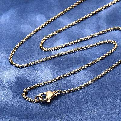Brass Chain Necklaces X-MAK-L009-10G-1