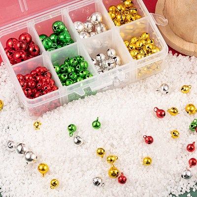 Christmas Theme PVD Vacuum Plating Brass Bell Charms KKB-LS0001-01-1