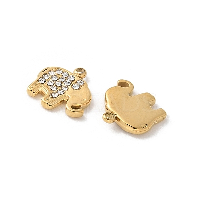 304 Stainless Steel Rhinestone Pendants STAS-Z122-49G-1