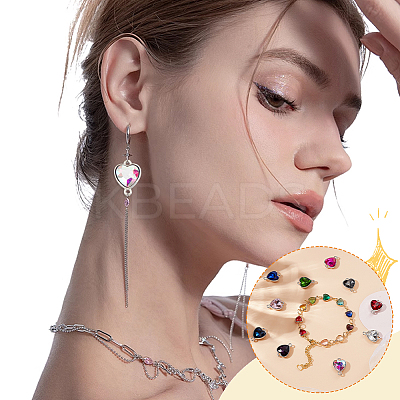 20Pcs 20 Styles Glass Connector Charms KK-GA0001-63-1