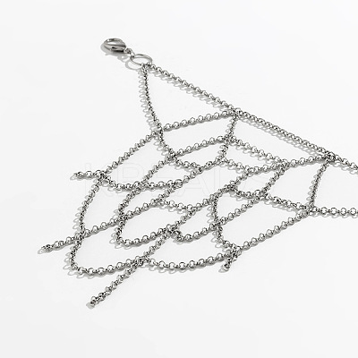 Gothic Style Alloy Spider Web Pants Chains for Women Men FS-WGF5DC8-01-1