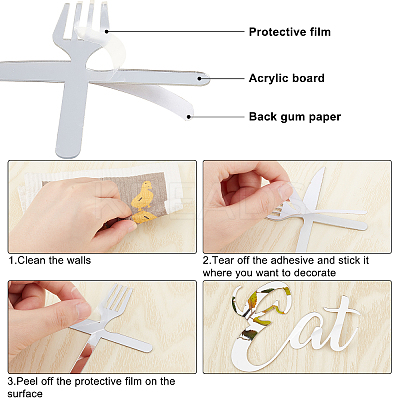 1 Set Acrylic Self Adhesive Furniture Films DIY-GF0003-99-1