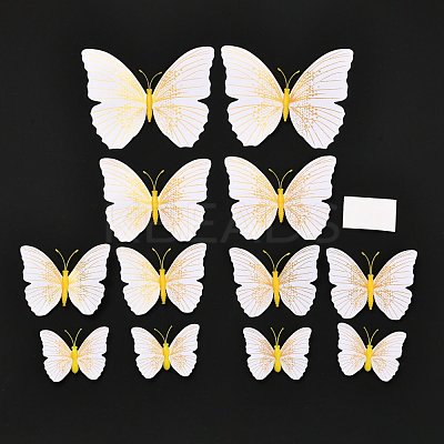 PVC Plastic Artificial 3D Butterfly Decorations DIY-I072-02F-1