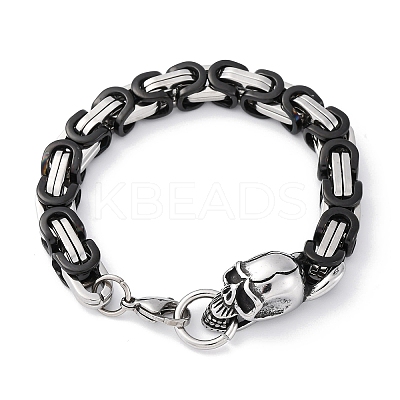 201 Stainless Steel Byzantine Chain Bracelets BJEW-B078-160P-1