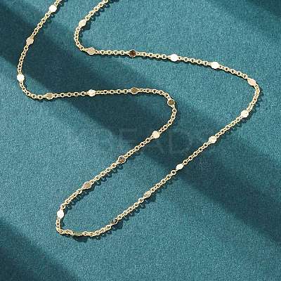 1MM Brass Cable Chain Necklace for Women Men KK-P302-02G-1