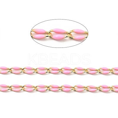 Brass Enamel Curb Chains CHC-C003-13G-05-1