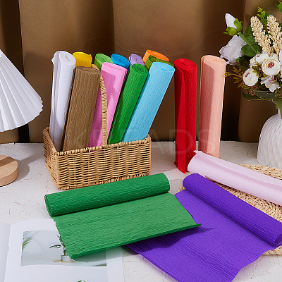 16Pca 16 Colors Handmade Crepe Paper DIY-FH0010-37-1