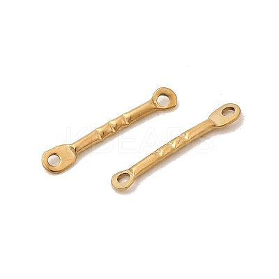 304 Stainless Steel Textured Bar Links Connector Charms STAS-A134-01H-G-1