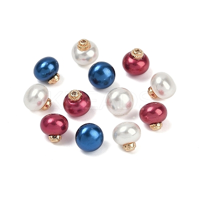 ABS Plastic Imitation Pearl Beads KK-F891-01G-1