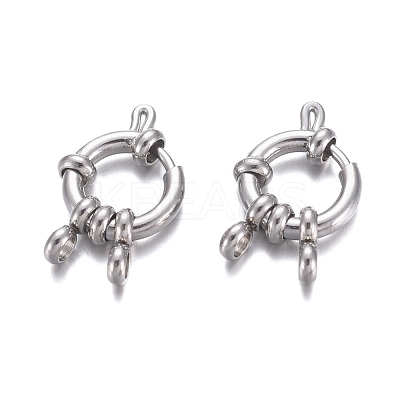 Tarnish Resistant 304 Stainless Steel Spring Ring Clasps STAS-G190-17P-1
