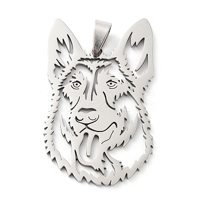 Non-Tarnish 201 Stainless Steel Big Pendants STAS-A090-02P-1