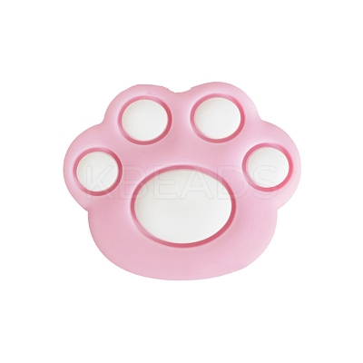 Bear Paw Food Grade Eco-Friendly Silicone Focal Beads PW-WG35619-04-1