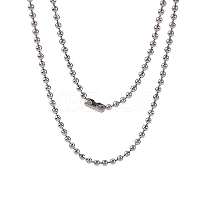 Tarnish Resistant 304 Stainless Steel Ball Chain Necklaces LS-CHS-O005-B-1.5mm-1