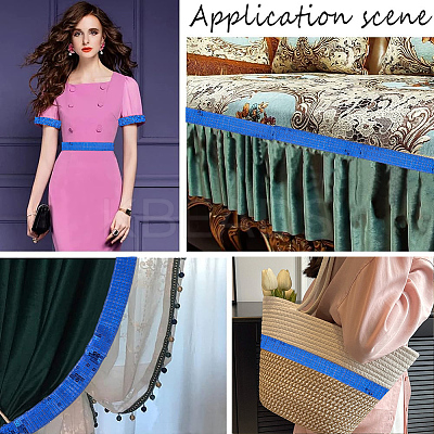 Polyester with PVC Paillette Lace Trim Ribbon OCOR-WH20050-015E-1