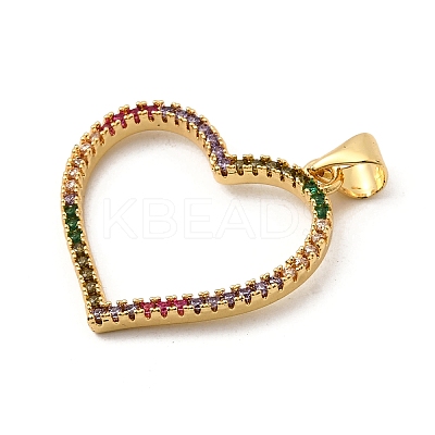 Brass Micro Pave Colorful Cubic Zirconia Pendants KK-I360-034G-1