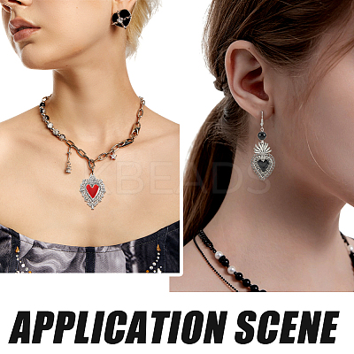 24Pcs 6 Styles Alloy Enamel Pendants ENAM-SC0005-05-1