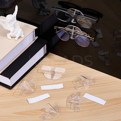 Transparent PET Wall-mounted glasses Storage Rack AJEW-WH0481-731-1