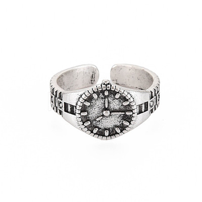 Watch Shape Open Cuff Ring RJEW-S038-212-1