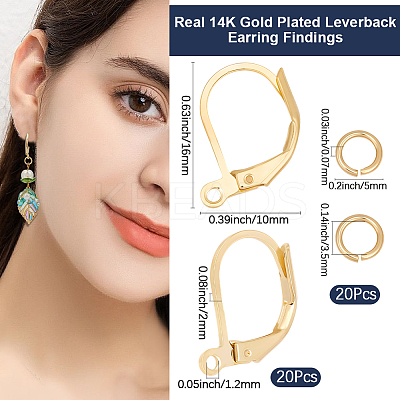 20Pcs Brass Leverback Earring Findings KK-BBC0023-86-1